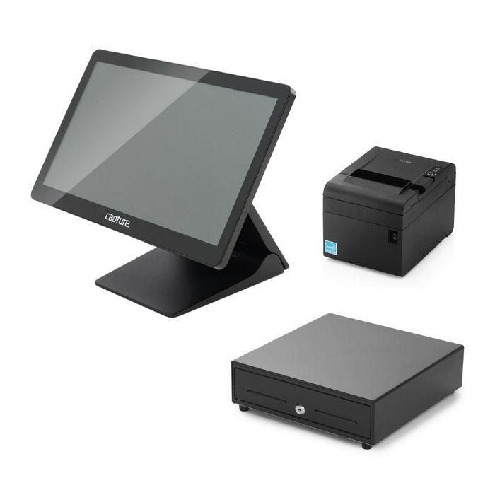 Capture CA-SY-73122 (Manta 15.6-Inch POS System - Core i3 / 8GB RAM / 128GB SSD / with Win10 IoT Value) + CA-PP-10000B + CA-CD410-480B Capture CA-SY-73122 (Manta 15.6-Inch POS System - Core i3 / 8GB RAM / 128GB SSD / with Win10 IoT Value) + CA-PP-10000B + CA-CD410-480B