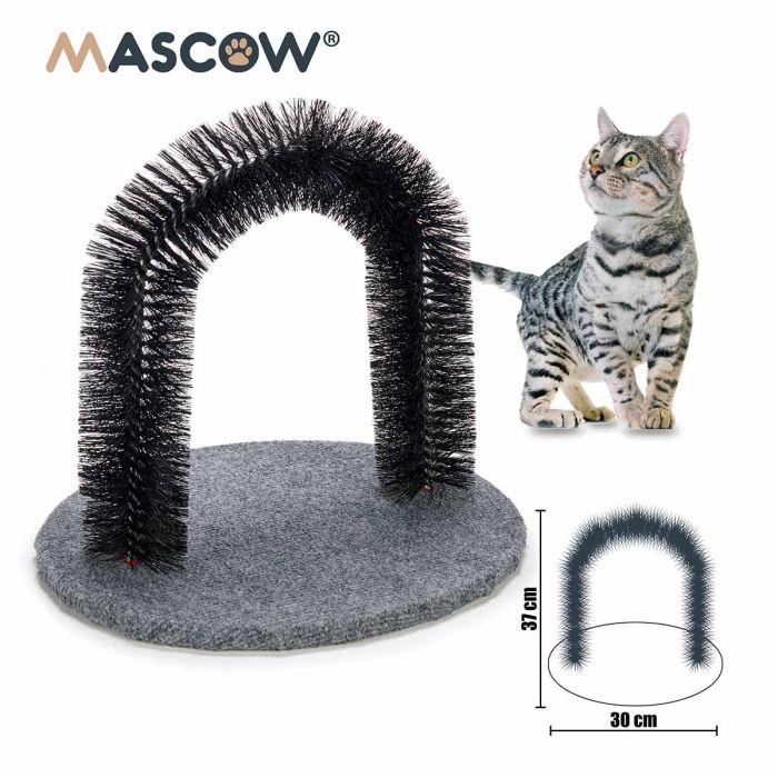 Rascador Para Gatos Redondo Gris Mascow 10X41CM (8 Unidades) 1 Rascador Para Gatos Redondo Gris Mascow 10X41CM (8 Unidades) 1