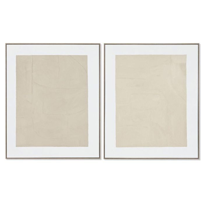 Cuadro Urban DKD Home Decor Blanco Beige 4.5 x 102 x 82 cm (2 Unidades)