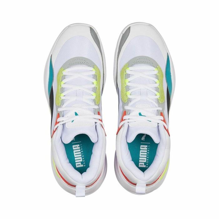 Zapatillas de Baloncesto para Adultos Puma Playmaker Pro Blanco 3 Zapatillas de Baloncesto para Adultos Puma Playmaker Pro Blanco 3