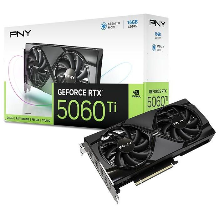 PNY RTX5060 TI VERTO Dual Fan 16GB GDDR7 HDMI 3xDP - Tarjeta Gráfica NVIDIA GeForce para Gaming y Diseño con Doble Ventilador 9 PNY RTX5060 TI VERTO Dual Fan 16GB GDDR7 HDMI 3xDP - Tarjeta Gráfica NVIDIA GeForce para Gaming y Diseño con Doble Ventilador 9
