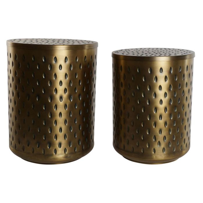 DKD Home Decor Mesita Auxiliar Moderna Dorado, Set de 2 Piezas en Metal, Dimensiones 43x54x43 cm 0 DKD Home Decor Mesita Auxiliar Moderna Dorado, Set de 2 Piezas en Metal, Dimensiones 43x54x43 cm 0