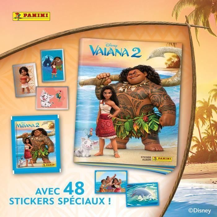 Álbum - PANINI - Vaiana 2 - 192 cromos - 48 brillantes - Aventura cautivadora