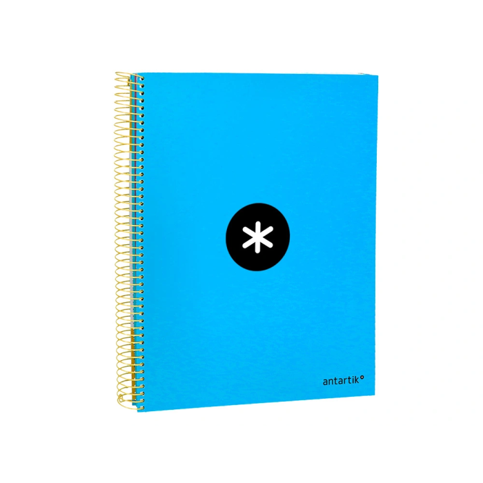 Antartik Cuaderno Espiral A4 Micro Antartik Forrado 120 Hojas 90gr Liso Azul 4