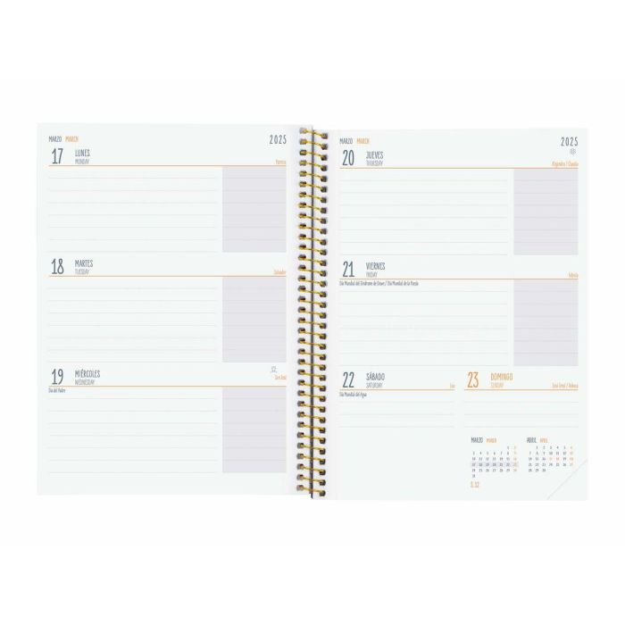 Agenda Finocam 4º SVH Morado Multicolor Cuarto 15,5 x 21,2 cm 2024-2025 1