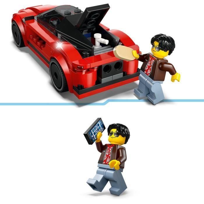LEGO 60448 City Coche Deportivo Rojo, Juguete de Construcción para Niños de 5 Años 3