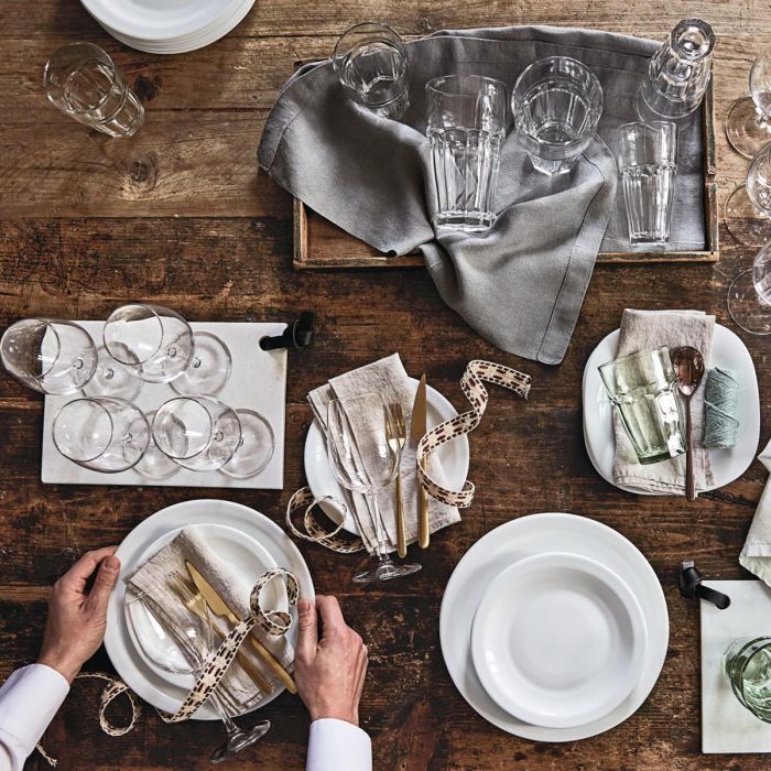 Bormioli Rocco Plato Hondo Parma 23 cm Vidrio Blanco para Cocina y Comedor 4