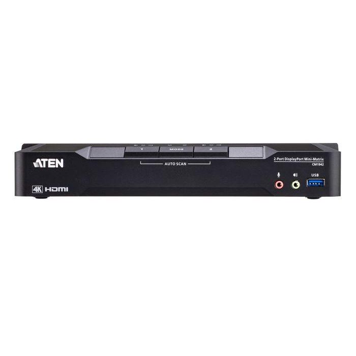 Aten 2-Port 4K DisplayPort Dual Display Mini-Matrix Boundless KVM Switch 1 Aten 2-Port 4K DisplayPort Dual Display Mini-Matrix Boundless KVM Switch 1