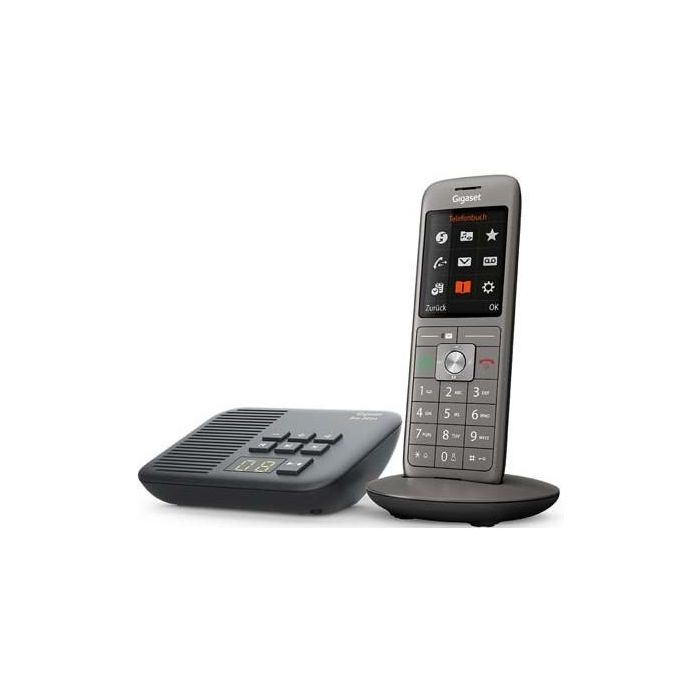 Gigaset CL660A 200 Box Teléfono DECT Inalámbrico con Contestador, Altavoz, Agenda 400 Contactos y Pantalla 2.4" Antracita