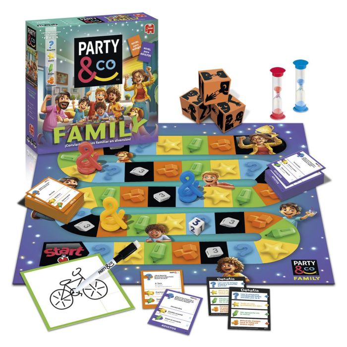Diset Party & Co. Family Juego de Mesa para Toda la Familia con 2 Niveles de Dificultad, +8 Años, +3 Jugadores