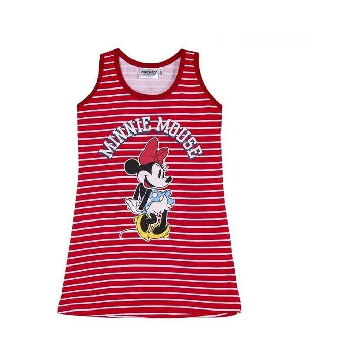 Cerdá Vestido de Punto Single Jersey Minnie Rojo para Niña, Talla 4 Años