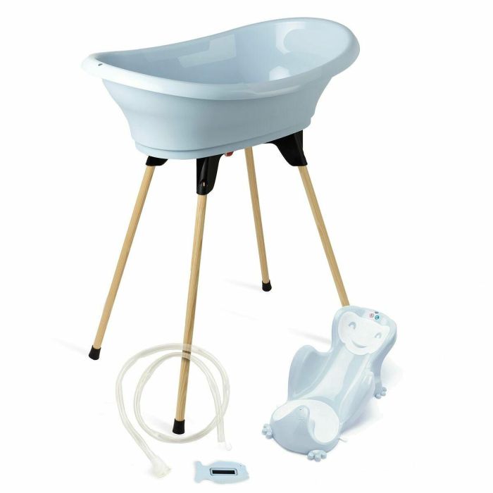 Thermobaby Bañera Termobaby 5 en 1 Bañera de flores azules - Hecha en Francia 1