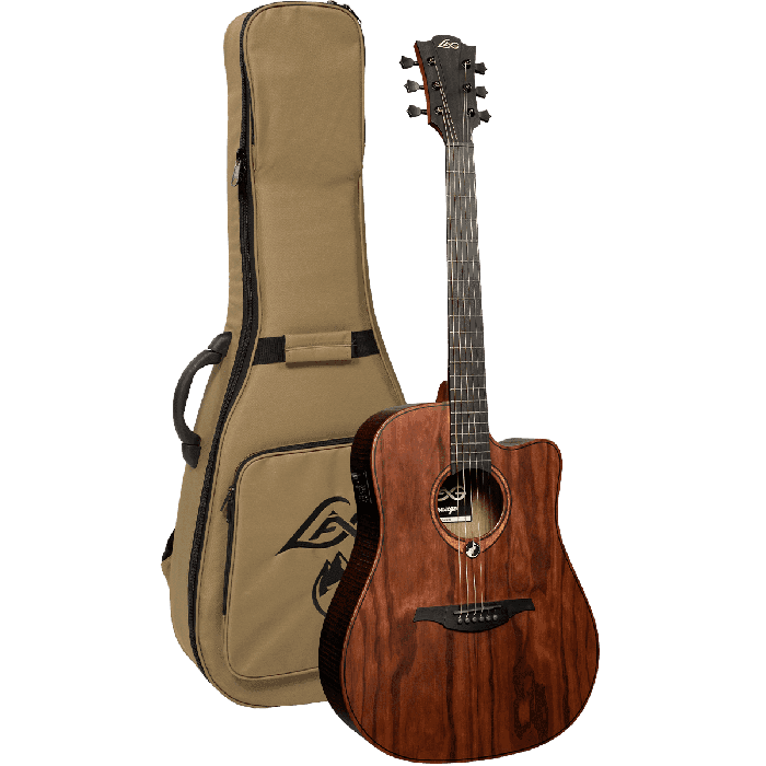 LAG Guitarra Acústica Electroacústica Dreadnought Cutaway A/E Natural Satinado Sauvage Lag 5