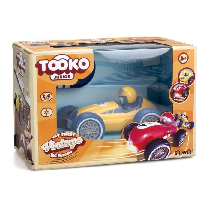 TOOKO - Mi primer coche de carreras teledirigido - Look vintage - A partir de 3 años - Color aleatorio: rojo o amarillo - 13 cm 5 TOOKO - Mi primer coche de carreras teledirigido - Look vintage - A partir de 3 años - Color aleatorio: rojo o amarillo - 13 cm 5