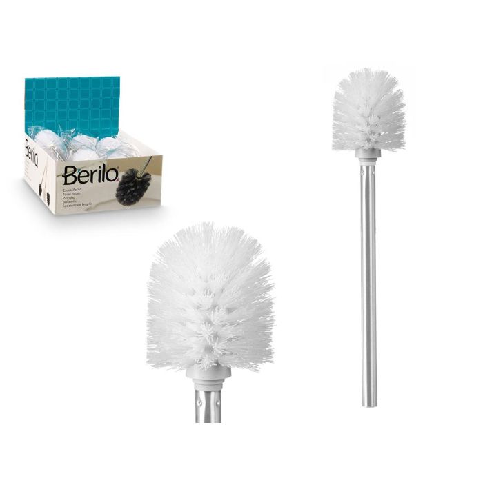 Escobilla de Baño Acero Blanco Berilo 35x7.5x7.5 cm (12 Unidades) Escobilla de Baño Acero Blanco Berilo 35x7.5x7.5 cm (12 Unidades)