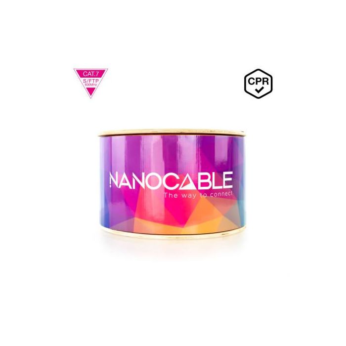 Nanocable 10.20.1700-305 Cable de Red CAT.7 LSZH SFTP PIMF AWG23, Naranja, 305m, 10GBase-T, PoE, Cobre, CPR DCA, Carrete