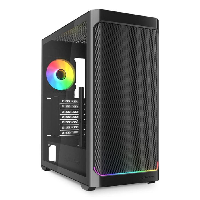Sharkoon AK4W RGB Strip Midi Tower PC con Tira RGB, Panel Cristal Templado, 4 Ventiladores Preinstalados, USB-C y Soporte Radiador 360mm - Negro Sharkoon AK4W RGB Strip Midi Tower PC con Tira RGB, Panel Cristal Templado, 4 Ventiladores Preinstalados, USB-C y Soporte Radiador 360mm - Negro