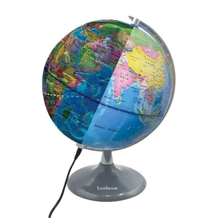 LEXIBOOK - Globo terráqueo luminoso día y noche - Globo terráqueo durante el día y se ilumina con el mapa de las constelaciones (Español) 2 LEXIBOOK - Globo terráqueo luminoso día y noche - Globo terráqueo durante el día y se ilumina con el mapa de las constelaciones (Español) 2