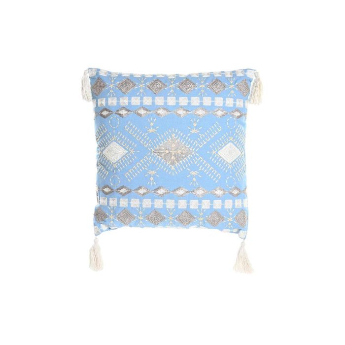 Cojin DKD Home Decor Azul Blanco 15 x 40 x 40 cm