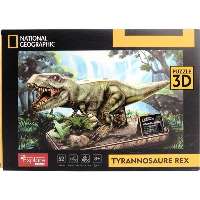 Puzzle 3D - T-Rex - Juego de construcción - EXPLORA - Dinosaurio - 52 piezas - A partir de 8 años 4 Puzzle 3D - T-Rex - Juego de construcción - EXPLORA - Dinosaurio - 52 piezas - A partir de 8 años 4
