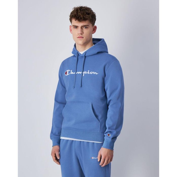Sudadera con Capucha Hombre Champion HOODED SWEATSHIRT 220253 CBU Azul 2 Sudadera con Capucha Hombre Champion HOODED SWEATSHIRT 220253 CBU Azul 2
