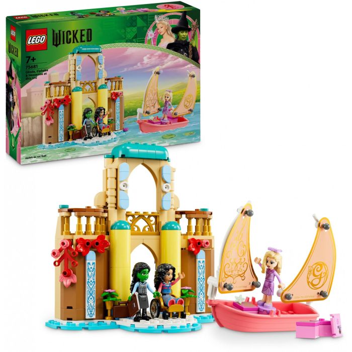 LEGO 75681 Glinda, Elphaba y Nessarose en Shiz University Set de Construcción de Fantasía, Edificio 2 plantas, Balcones, Sala Libros, Accesorios Oz +7 años 14