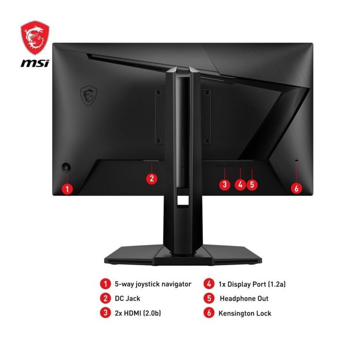MSI G255PF E2 Monitor Gaming 24.5" Full HD 1920x1080 LCD 1ms 180Hz Negro 8 MSI G255PF E2 Monitor Gaming 24.5" Full HD 1920x1080 LCD 1ms 180Hz Negro 8