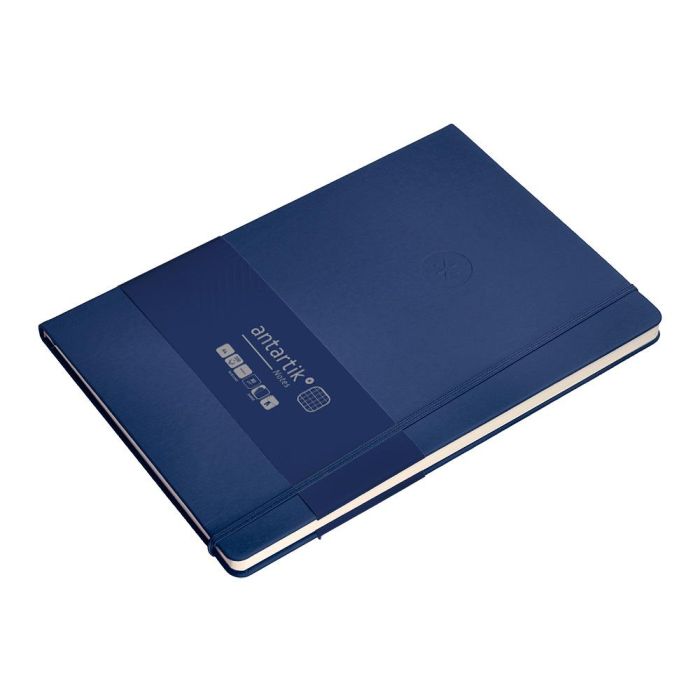 Cuaderno Con Gomilla Antartik Notes Tapa Dura A4 Hojas Cuadricula Azul Marino 100 Hojas 80 gr Fsc 5