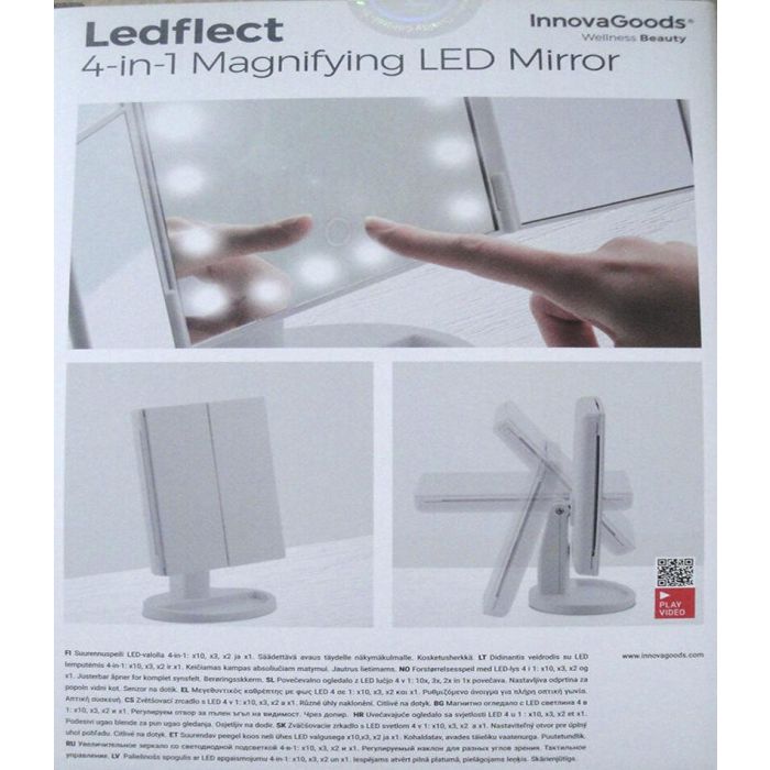 Espejo de Aumento con LED 4-in-1 Ledflect InnovaGoods 6 Espejo de Aumento con LED 4-in-1 Ledflect InnovaGoods 6