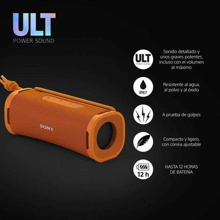 Altavoz Bluetooth Portátil Sony SRSULT10D Negro Naranja 32 Altavoz Bluetooth Portátil Sony SRSULT10D Negro Naranja 32