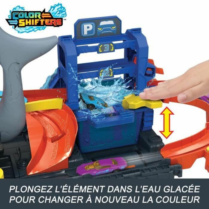 Hot Wheels City-Shark Car Wash-Juego de autos con revelación de color HTN82 1 Hot Wheels City-Shark Car Wash-Juego de autos con revelación de color HTN82 1