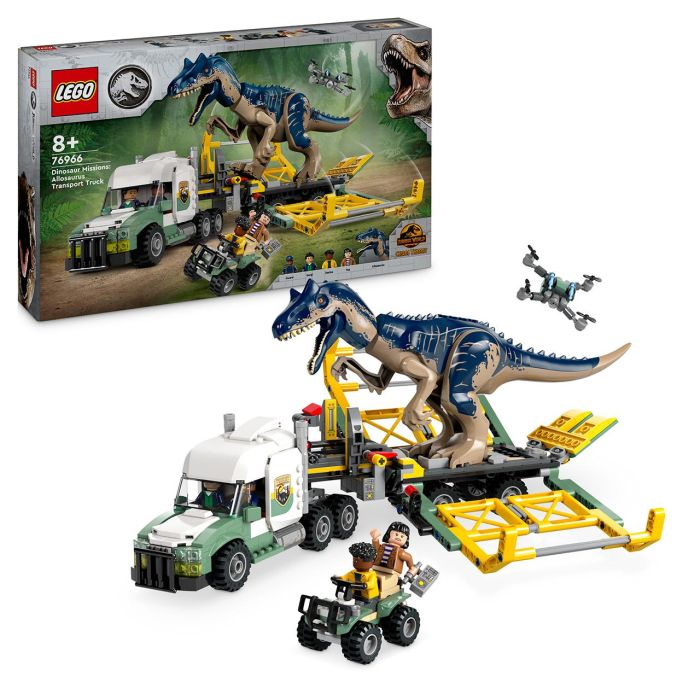 LEGO Jurassic World 76966 Misiones de Dinosaurios: Camión de Transporte del Alosaurio