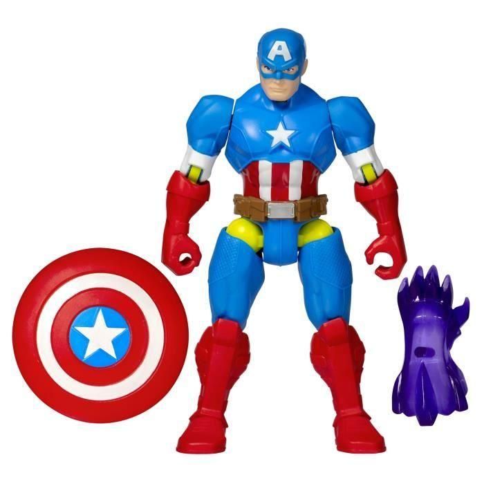 Figura de Capitán América de Marvel Avengers MixMashers para combinar y combinar con accesorios 1