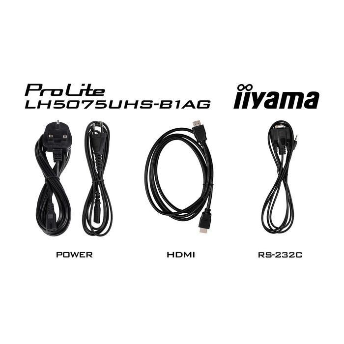 iiyama ProLite Pantalla plana para señalización digital 125,7 cm (49.5") LCD Wifi 500 cd / m² 4K Ultra HD Negro Procesador incorporado Android 11 24/7 9 iiyama ProLite Pantalla plana para señalización digital 125,7 cm (49.5") LCD Wifi 500 cd / m² 4K Ultra HD Negro Procesador incorporado Android 11 24/7 9