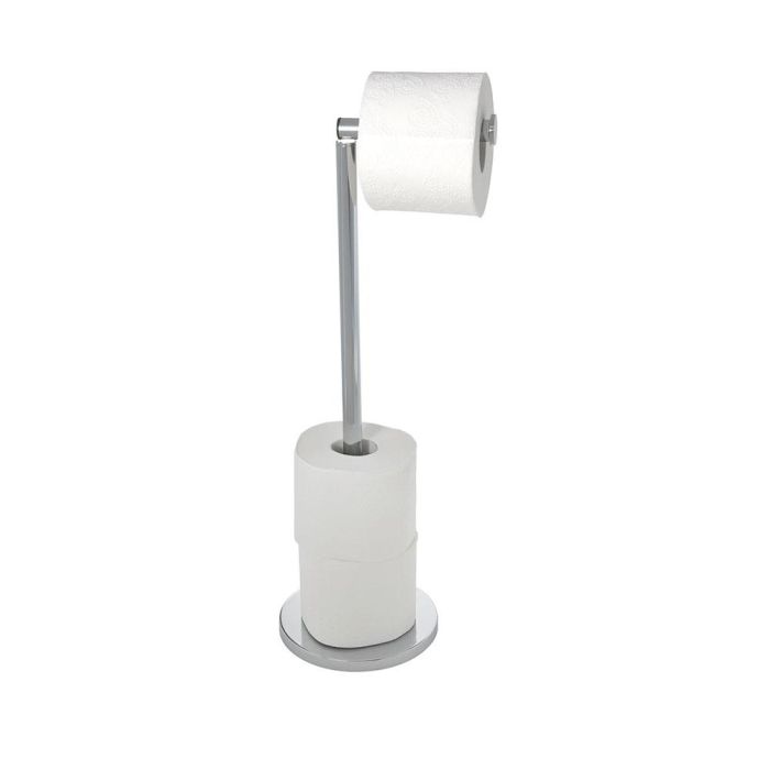 Wenko Portarrollos de pie 2 en 1 acero inoxidable con espacio para 4 rollos repuesto 3 Wenko Portarrollos de pie 2 en 1 acero inoxidable con espacio para 4 rollos repuesto 3