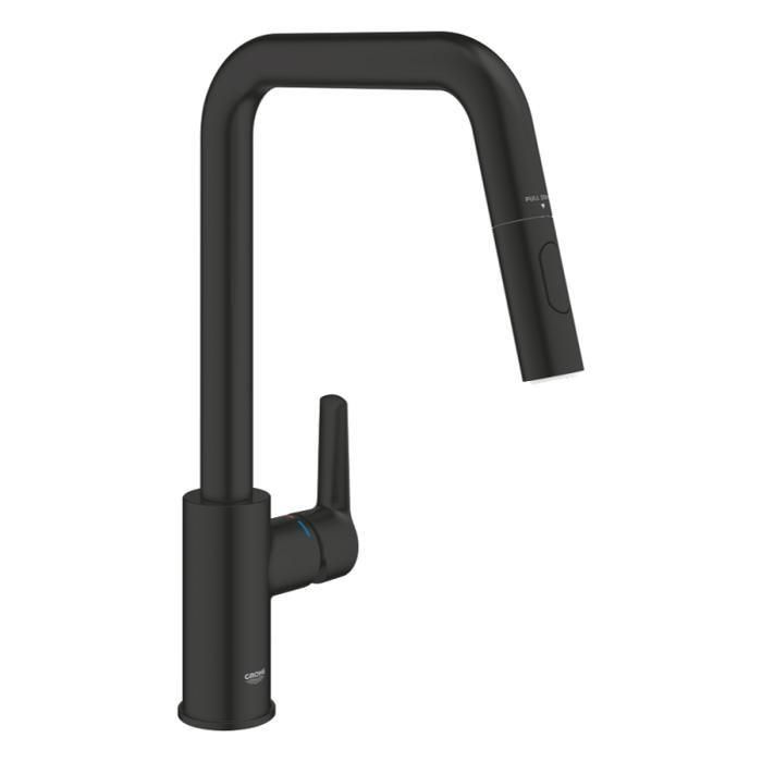 GROHE 306312430 Grifo de Cocina Mezclador Monomando para Fregadero Caño Alto en U Ducha Extraíble Negro Mate Start 0 GROHE 306312430 Grifo de Cocina Mezclador Monomando para Fregadero Caño Alto en U Ducha Extraíble Negro Mate Start 0