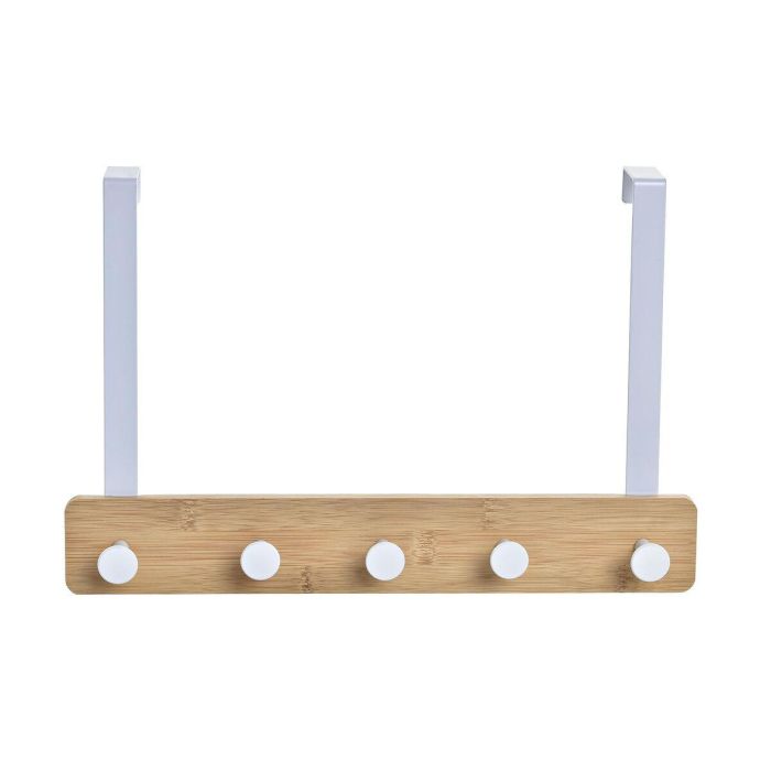 Perchero Scandi DKD Home Decor Blanco Natural 4.8 x 25.5 x 38.5 cm 1