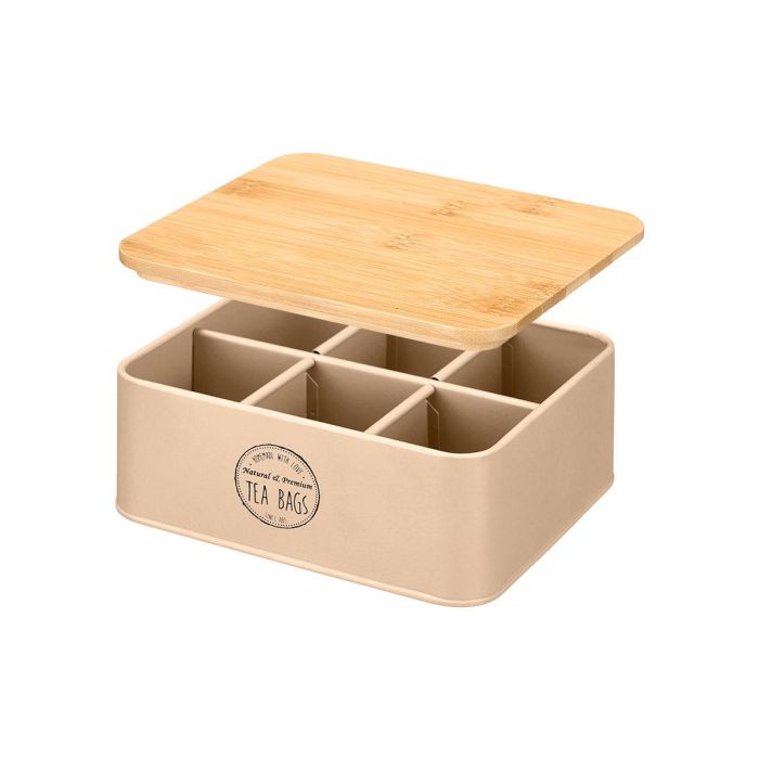 Caja 6 Huecos Tapa Bambu Tea Beige Kinvara 18x7x16cm (Set de 12) 1 Caja 6 Huecos Tapa Bambu Tea Beige Kinvara 18x7x16cm (Set de 12) 1