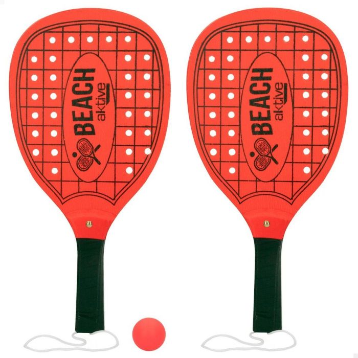 Palas de Playa con Pelota Aktive 20 x 40 cm (12 Unidades) 4 Palas de Playa con Pelota Aktive 20 x 40 cm (12 Unidades) 4