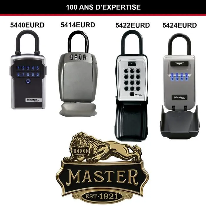 Master Lock Caja de Llaves Segura con Botones y Combinación Programable para Compartir Llaves o Tarjetas 5400EURD 1