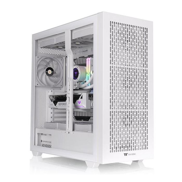 Thermaltake AX500 Full Tower PC Blanco - Caja de Ordenador con 4 Ventiladores Frontales de 140 mm
