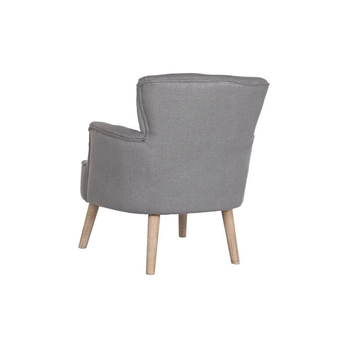Sillón DKD Home Decor Abeto Poliéster Gris oscuro (66 x 70 x 88 cm) 2 Sillón DKD Home Decor Abeto Poliéster Gris oscuro (66 x 70 x 88 cm) 2