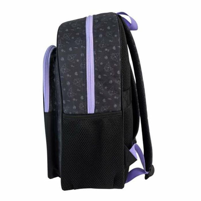 Toybags Mochila Escolar Kuromi Primaria para Niños +7 Años Doble Compartimento Adaptable a Carro con Pom-Pom 44x30x20cm 1 Toybags Mochila Escolar Kuromi Primaria para Niños +7 Años Doble Compartimento Adaptable a Carro con Pom-Pom 44x30x20cm 1