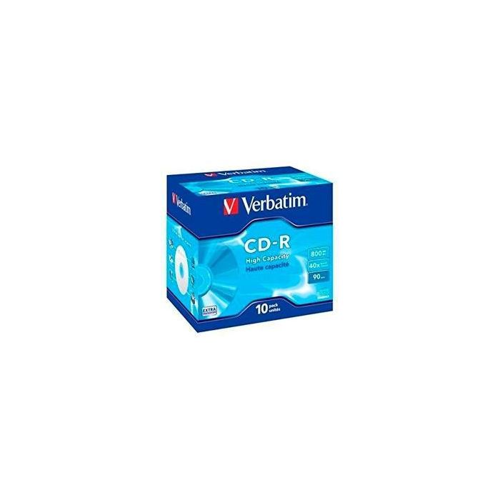 VERBATIM CD-R 800Mb 90MIN 40X Datalife Extra Protection (Pack 10 unidades) VERBATIM CD-R 800Mb 90MIN 40X Datalife Extra Protection (Pack 10 unidades)