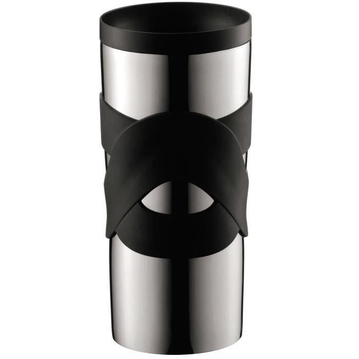 Bodum BOD0699965007621 Taza Térmica de Viaje Acero Inoxidable Doble Pared, Tapa Rosca Hermética, 0.35L, Negra Bodum BOD0699965007621 Taza Térmica de Viaje Acero Inoxidable Doble Pared, Tapa Rosca Hermética, 0.35L, Negra