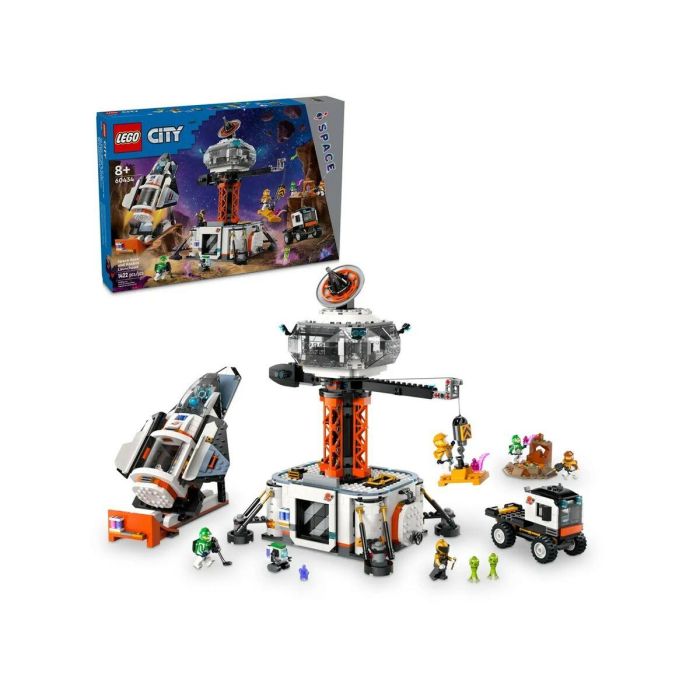 Lego City Base Espacial Y Plataforma de Lanzamiento 60434 - Set de Exploración Espacial con Nave, 6 Minifiguras y Robot
