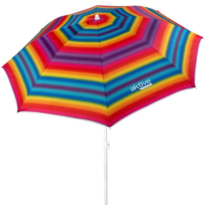 Sombrilla Aktive Multicolor Oxford Acero Tela Oxford 180 x 185 x 180 cm (12 Unidades) 1 Sombrilla Aktive Multicolor Oxford Acero Tela Oxford 180 x 185 x 180 cm (12 Unidades) 1