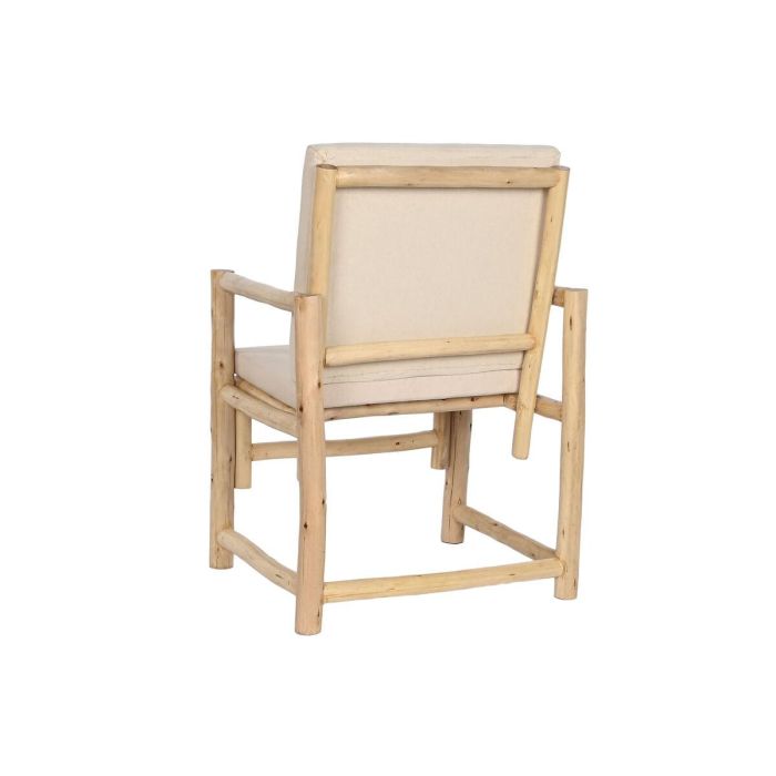 Butaca Home ESPRIT Blanco Beige Natural Algodón 61 x 50 x 90 cm 2