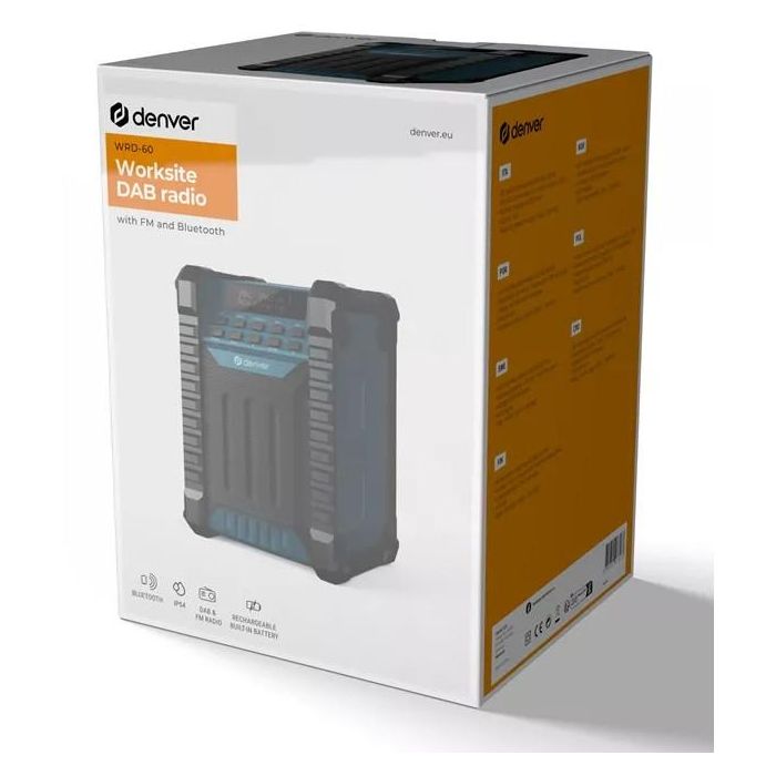 Denver DAB+/FM Baustellen-Radio/BT/Akku WRD-60 4 Denver DAB+/FM Baustellen-Radio/BT/Akku WRD-60 4