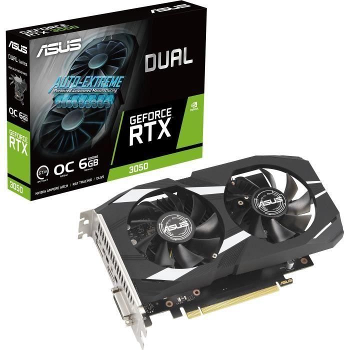 Tarjeta Gráfica Asus Dual GeForce RTX 3050 OC Edition/ 6GB GDDR6